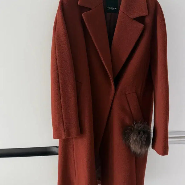 [BUNJANG] ZOOC Brown Wool Coat Size 55 / ZOOC 주크 브라운 모직 코트 55