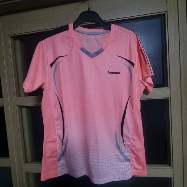 [BUNJANG] Kawasaki Pink Badminton T-Shirt / 카와사키 핑크색 배드민턴 반팔  티셔츠 L