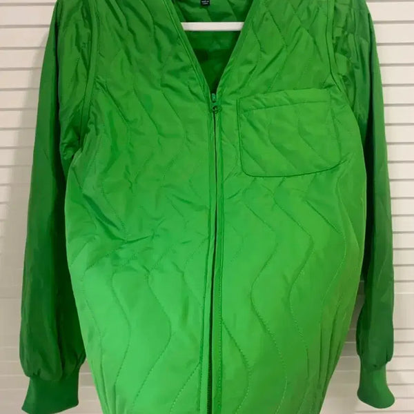 [BUNJANG] Stussy Quilted 2-Way Jacket Vest Green Lightweight Padded / 반값택포) STUSSY 스투시 퀼티드 투웨이 자켓 베스트 그린 경량패딩
