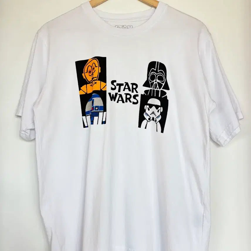 [BUNJANG] Star Wars Character Printing Short Sleeve T-Shirt / 스타워즈 캐릭터 프린팅 반팔 티셔츠
