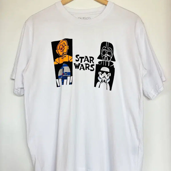 [BUNJANG] Star Wars Character Printing Short Sleeve T-Shirt / 스타워즈 캐릭터 프린팅 반팔 티셔츠