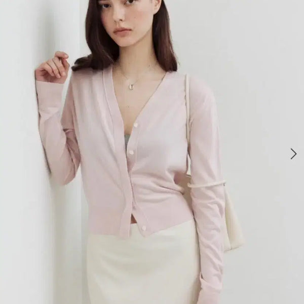 [BUNJANG] Sie Revel Soft Cardigan Light Pink (Size S) / 시에(sie) 리벨 소프트 가디건 라이트핑크 (S사이즈) 새상품 택O