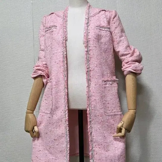 [BUNJANG] Arnold Palmer Tweed Long Jacket / 아놀드바시니 트위드 롱 자켓