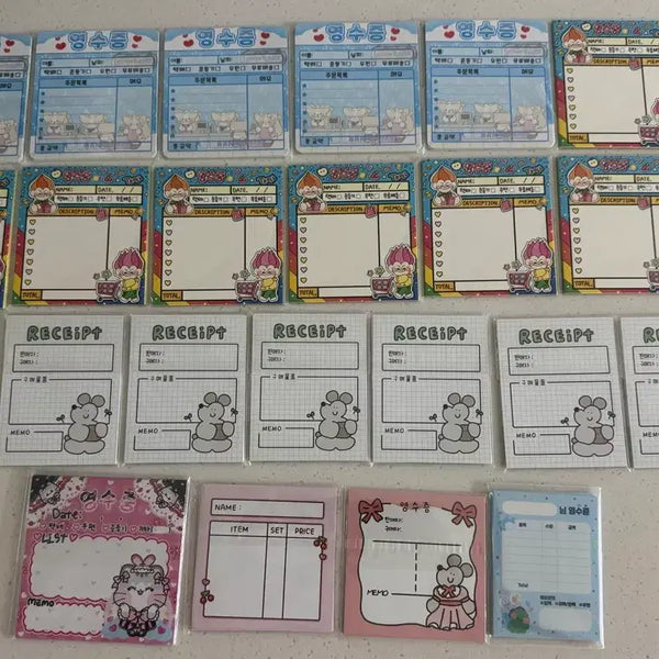 [BUNJANG] Receipt Photocards Bundle Set (25 Sets) / 포용 영수증 포카 25세트 일괄 판매