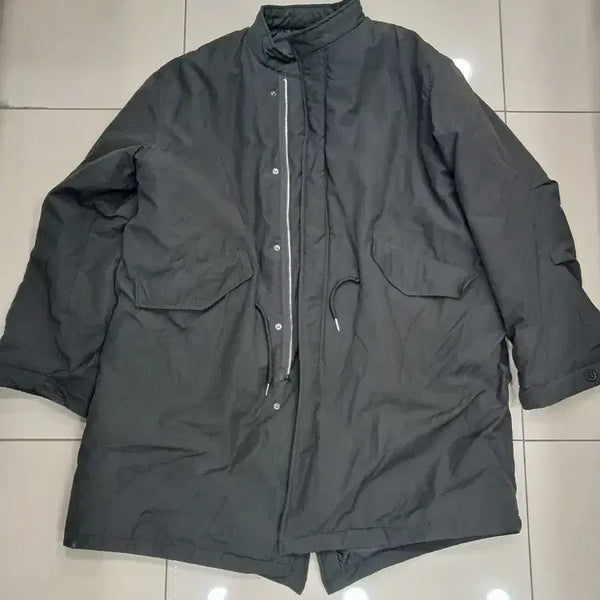 [BUNJANG] LAB Studio Oversized Quilted Lining Field Jacket Black / LAB스튜디오 빅사이즈 오버핏 누빔안감 야상 검정 중고 안감에만오염
