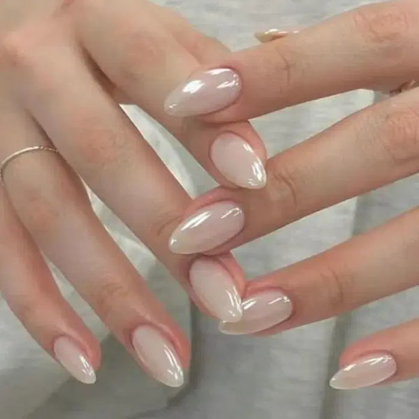 [BUNJANG] Custom Water Glow Powder Handmade Nail Tips / 물광파우더 수제네일팁