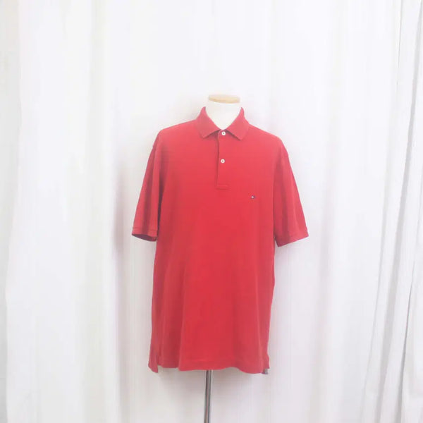 [BUNJANG] Tommy Hilfiger Men's Classic Pique Short Sleeve Polo Shirt (XL) Red / [정품] 타미힐피거 남성 클래식 피케 반팔 카라티 (XL) 상상샵