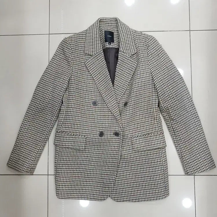 [BUNJANG] HUM Houndstooth Wool Double-Button Jacket / HUM 흄 85 하운드투스체크 모직자켓 중고 더블단추