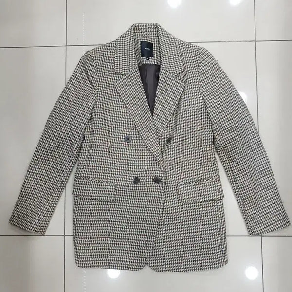 [BUNJANG] HUM Houndstooth Wool Double-Button Jacket / HUM 흄 85 하운드투스체크 모직자켓 중고 더블단추