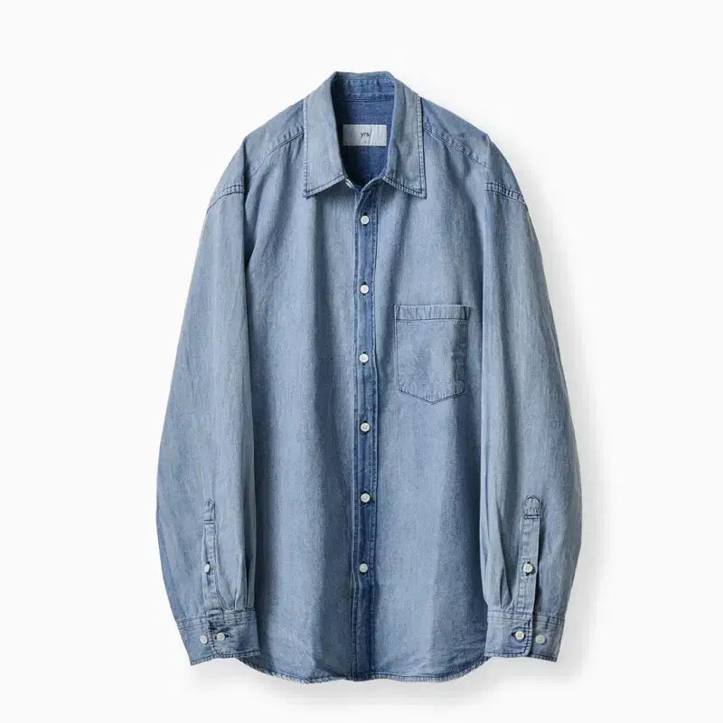 [BUNJANG] EARTH x ARCHIVIST Bleached "Poirot" Denim Shirt Size 2 / 이얼즈어고 포이카 블리치드 셔츠 / 2사이즈