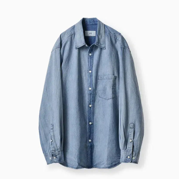 [BUNJANG] EARTH x ARCHIVIST Bleached "Poirot" Denim Shirt Size 2 / 이얼즈어고 포이카 블리치드 셔츠 / 2사이즈