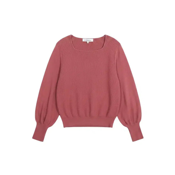 [BUNJANG] Le Blanc Feutre Square Neck Ribbed Knit RD / 여성66 / 르블랑페이우 스퀘어넥 골지니트RD 33-20