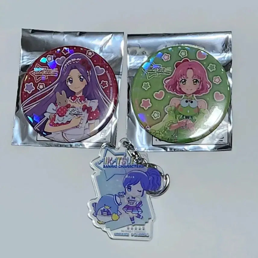 [BUNJANG] Aikatsu! Sanrio Collaboration Can Badge / [교환/양도] 아이카츠 아이엠스타 미즈키 사쿠라 산리오 캔뱃지