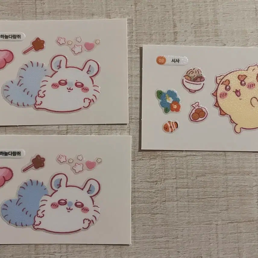 [BUNJANG] Chiikawa Big Sticker Bundle Set / 치이카와 빅띠부씰 3개 일괄