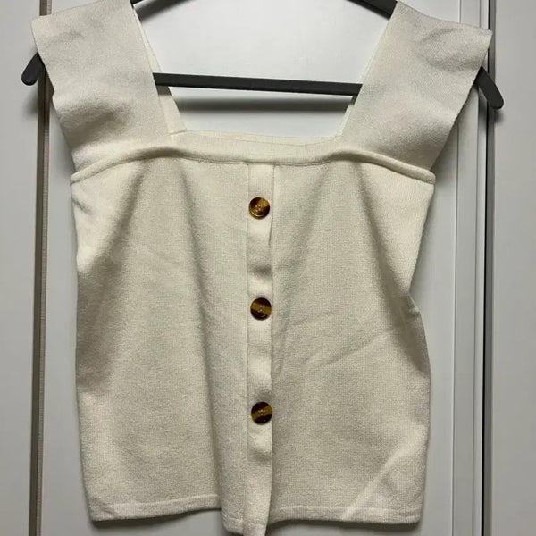 [BUNJANG] Ivory Knit Tank Top / 니트 나시(아이보리)