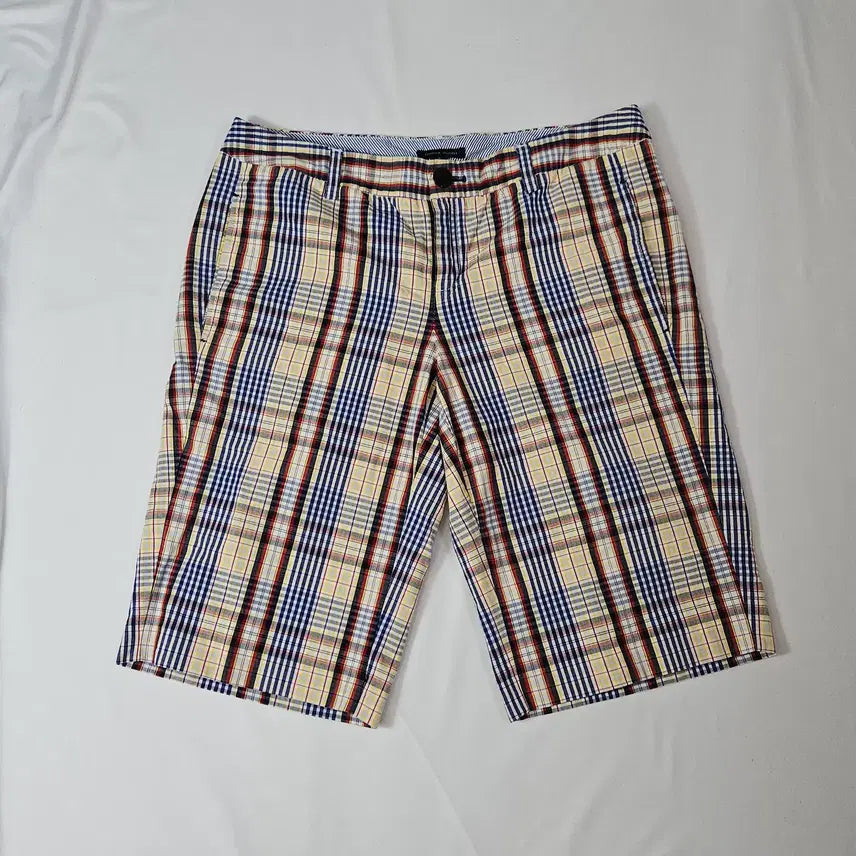 [BUNJANG] Tommy Hilfiger Classic Cotton Check Stripe Shorts (Size 32) / 타미힐피거 클래식 숏팬츠 반바지 코튼 체크 스트라이프 32