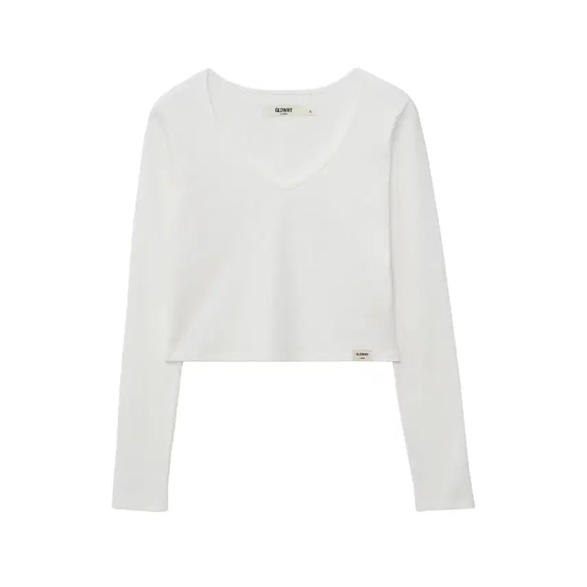 [BUNJANG] GLOWNY Classic V-Neck Long Sleeve T-Shirt / 글로니 classic v neck long sleeve 롱슬리브 티셔츠