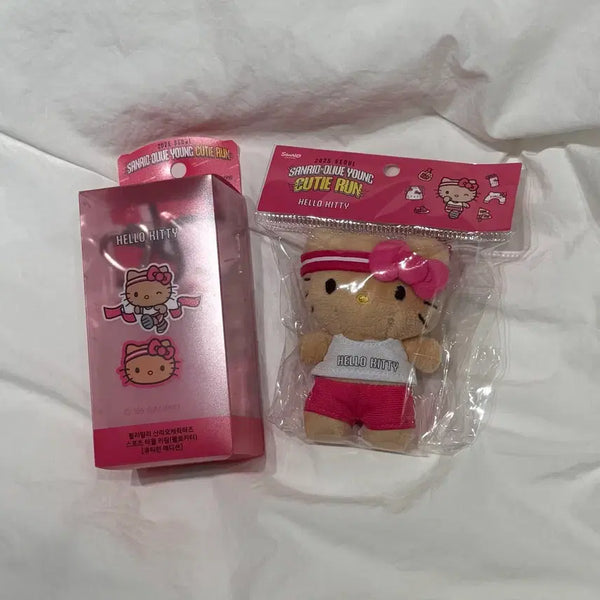 [BUNJANG] Olive Young Cutie Run Hello Kitty Keychain Set (2 Types) New / 올리브영 큐티런 헬로키티 키링 2종 새상품