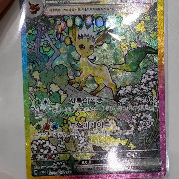 [BUNJANG] Pokemon Leafeon ex SAR / 포켓몬 리피아 ex SAR 상태최고 (네고가능)