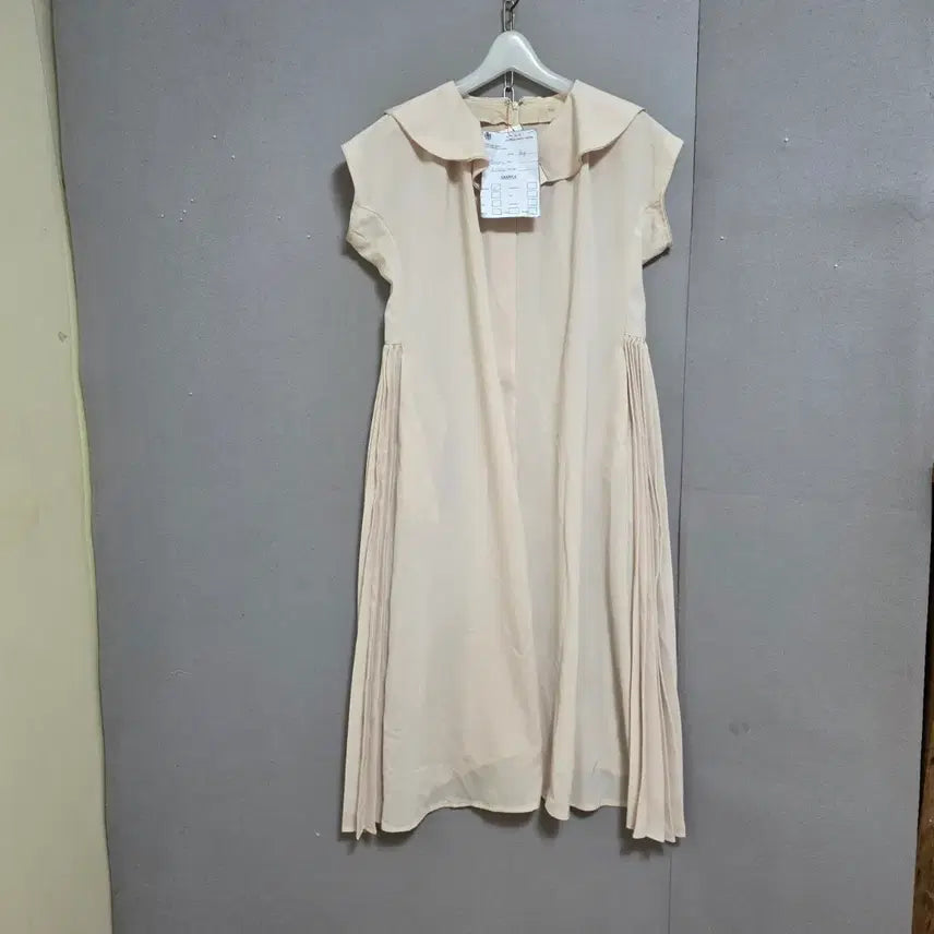 [BUNJANG] Women's Elegant A-Line Dress - Size 55, Light Beige / 풍성한라인 세련 원피스 55  n5728