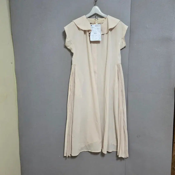 [BUNJANG] Women's Elegant A-Line Dress - Size 55, Light Beige / 풍성한라인 세련 원피스 55  n5728