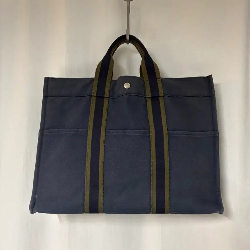 [BUNJANG] Hermes Fourre Tout Tote Bag MM Navy/Olive 90s / 90's 에르메스 후루토 토트백