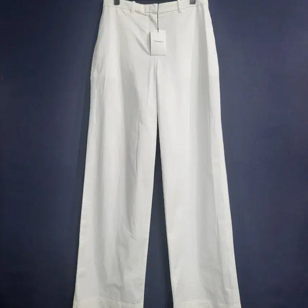 [BUNJANG] Theory White Cotton Wide Pants / Theory 띠어리 와이드팬츠 (새상품)