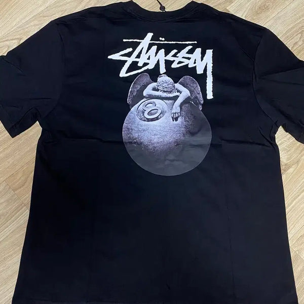 [BUNJANG] Stussy 8 Ball Angel T-Shirt Black / 스투시 8볼 앤젤 블랙 반팔티셔츠