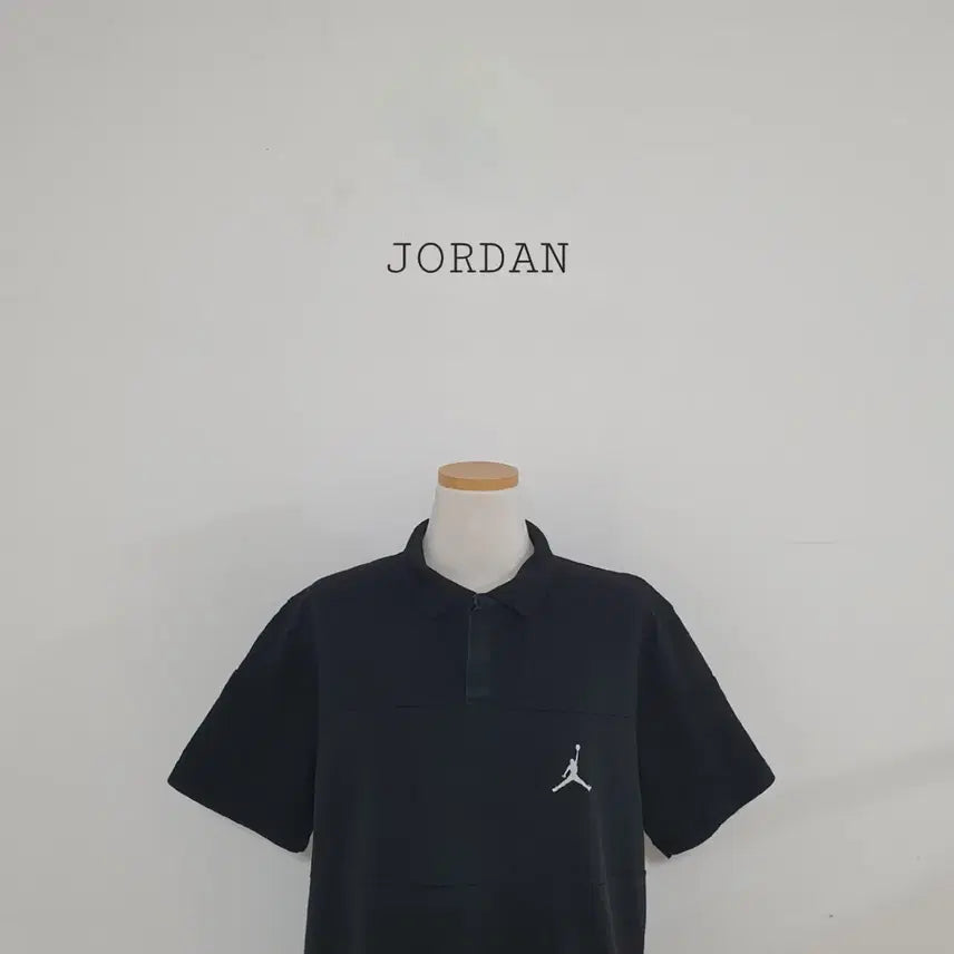 [BUNJANG] Jordan Black Short Sleeve Polo T-Shirt / No.26071509 조던 블랙 반팔 카라티 폴로티