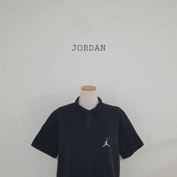 [BUNJANG] Jordan Black Short Sleeve Polo T-Shirt / No.26071509 조던 블랙 반팔 카라티 폴로티