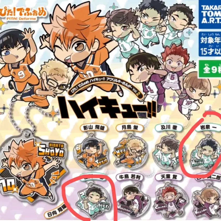 [BUNJANG] Haikyu!! Deformed Acrylic Keychain Set (Iwaizumi & Matsukawa) / 하이큐 데포르메 아크릴 키홀더 이와이즈미 + 마츠카와