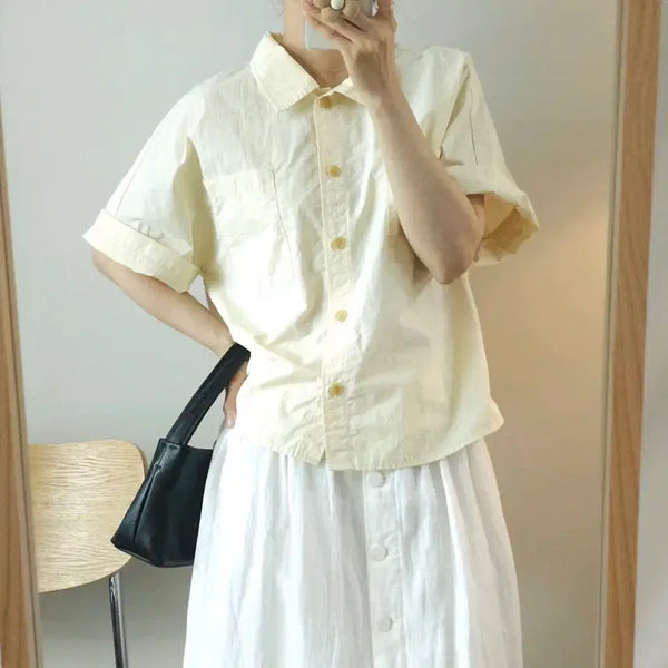 [BUNJANG] Eddie Bauer Women's Nylon Loose Fit Short Sleeve Shirt (XL) / (XL)에디바우어 여성 반팔 셔츠 루즈핏 나일론 B1W3264