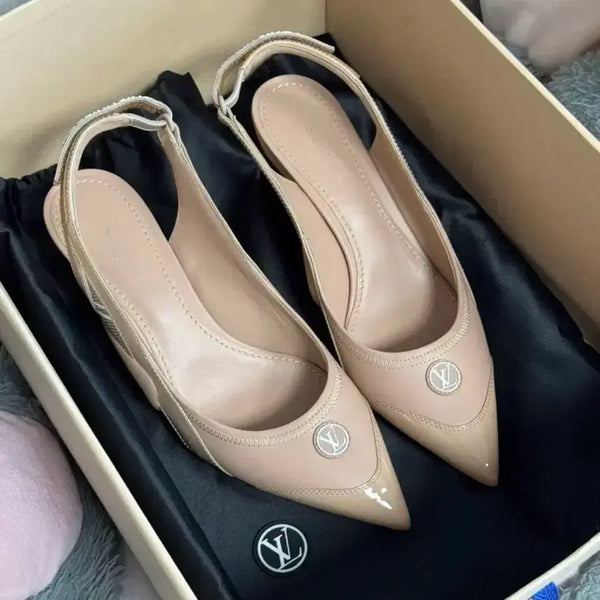 [BUNJANG] Louis Vuitton Archlight Slingback Pumps Nude / 루이비통 아치라이트 슬링백 펌프스 누드 38