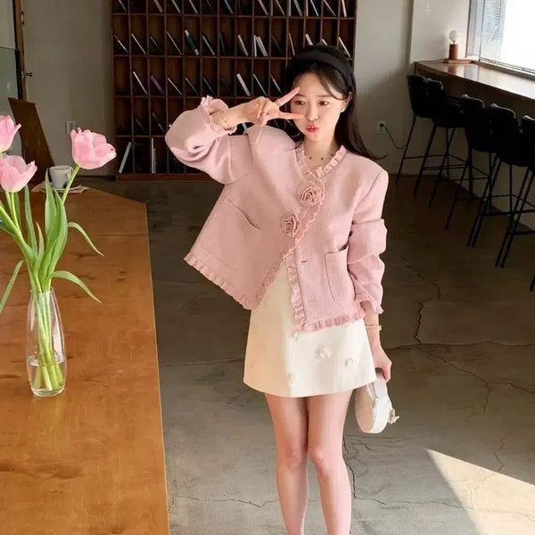 [BUNJANG] Bycinni Rose Tweed Jacket / 새상품/바이씨니 제작 로즈트위드jk