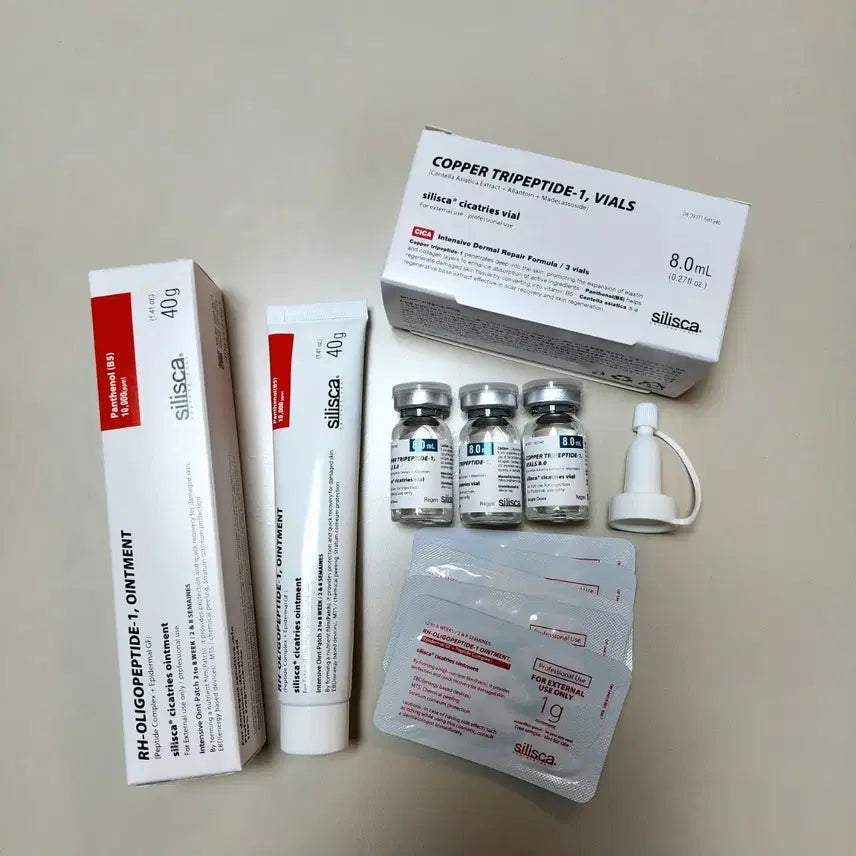 [BUNJANG] Silliska Regeneration Cream (2-Pack) with Ampoule (2 Boxes) and Samples (20) / 실리스카재생크림2개+앰플2박스+샘플20장