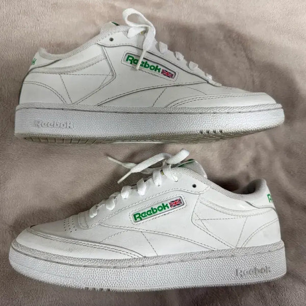 [BUNJANG] Reebok Club C 85 White Sneakers (Size 250) / 리복 클럽C 화이트 스니커즈 250