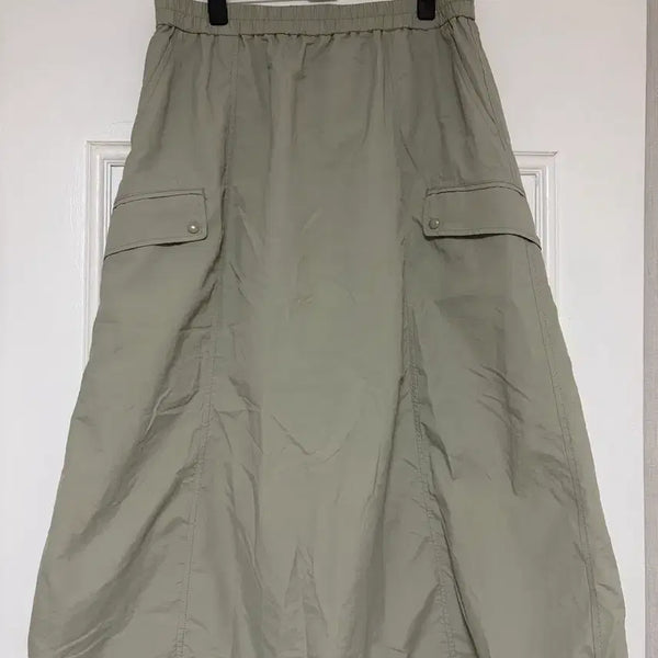 [BUNJANG] TOPTEN Cool Touch Long Skirt XL Khaki / 탑텐 쿨터치 롱스커트 새상품(택O) XL