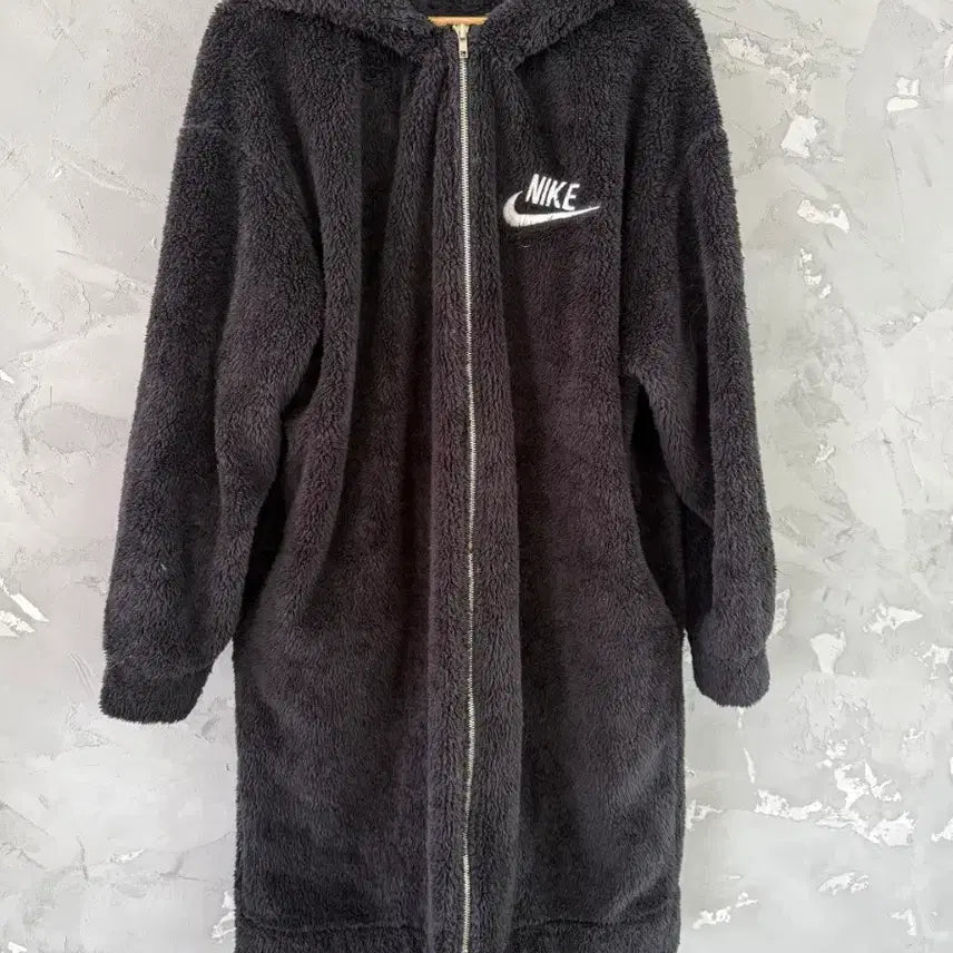 [BUNJANG] Nike Fleece Long Hooded Zip-up Black (XL) / 나이키 후리스 롱 후드집업 블랙 실측 105~110