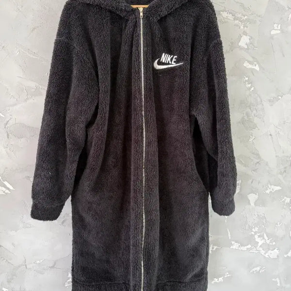 [BUNJANG] Nike Fleece Long Hooded Zip-up Black (XL) / 나이키 후리스 롱 후드집업 블랙 실측 105~110
