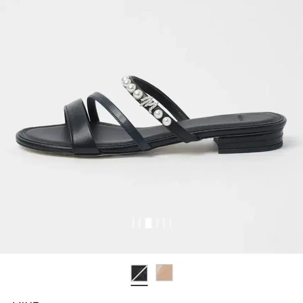 [BUNJANG] MINE Pearl Strap Slide Sandals (230) / 한섬 마인 MINE 펄 스트랩 슬라이드 샌들 230