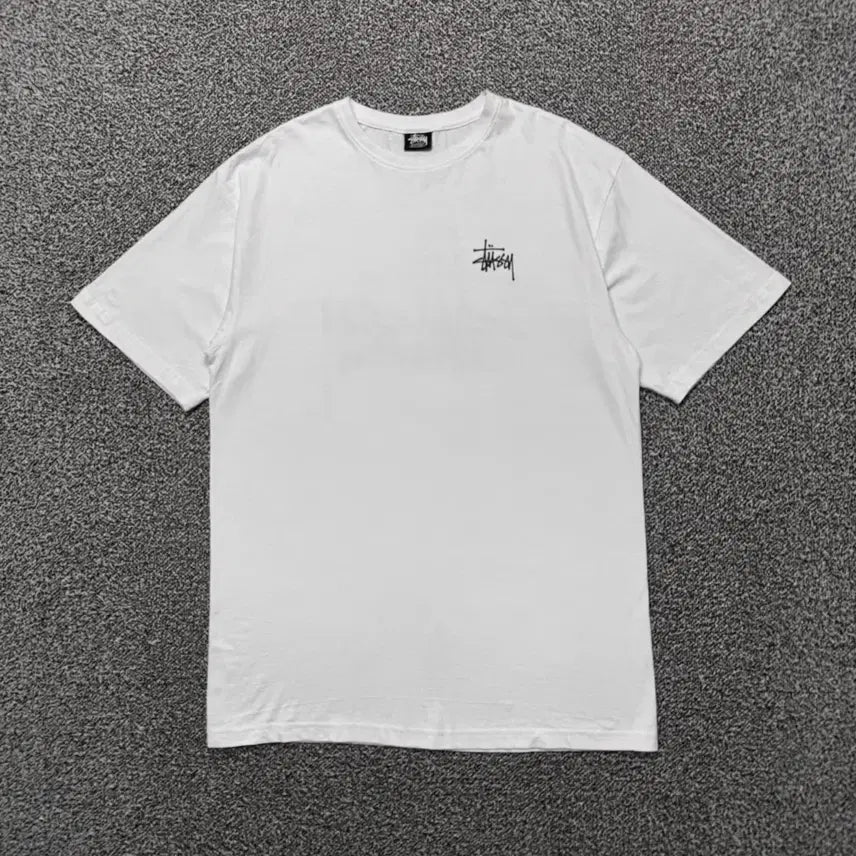 [BUNJANG] Stussy Signature Back Big Logo White T-shirt / Name : 스투시 시그니처 후면 빅로고 화이트컬러 반팔티 :)