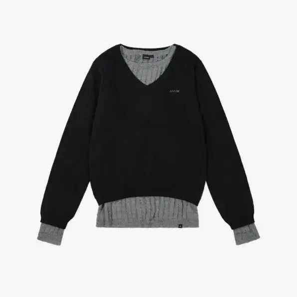 [BUNJANG] Akam Layered V-Neck Knit (Black) / 아캄 Layered V-Neck Knit (Black)