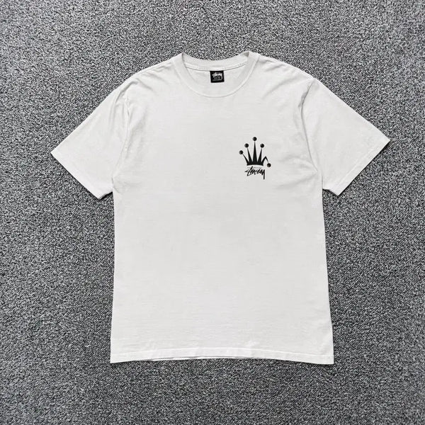 [BUNJANG] Stussy Regal Crown Short Sleeve T-Shirt White / Name : 스투시 리갈 크라운 화이트컬러 반팔티 :)