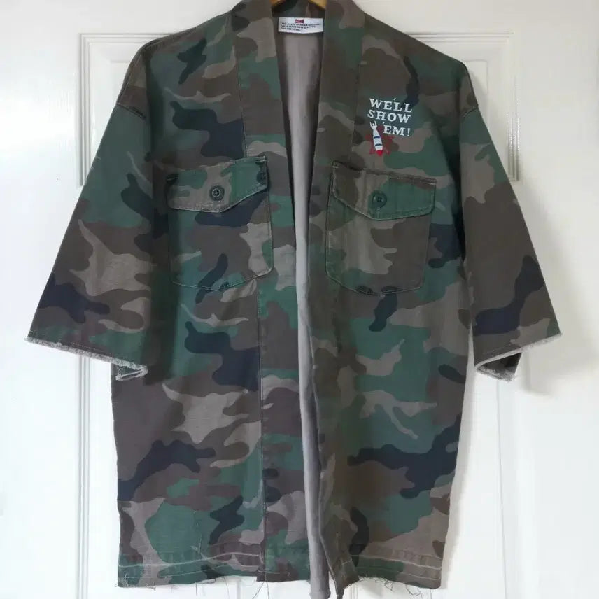 [BUNJANG] VOTE Camouflage Kimono Jacket (Size M) / vote 카모플라쥬 기모노자켓 M