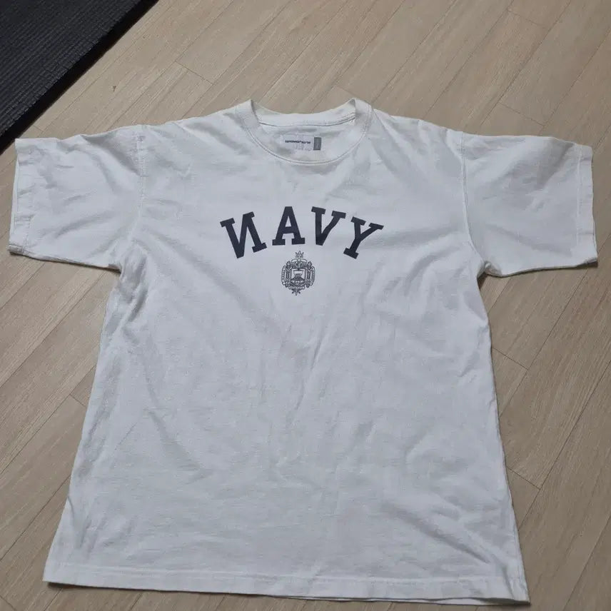 [BUNJANG] Espionage N37'56' Short Sleeve T-Shirt White / 에스피오나지N37'56' 반팔 티셔츠 화이트