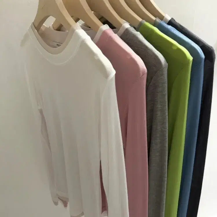 [BUNJANG] Tencel Layered T-Shirt - Green / 텐셀 레이어드 티 -그린