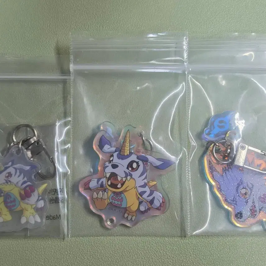 [BUNJANG] Digimon Adventure Digimon Garurumon Papimon Aurora Random Keyring Bundle / 디지몬어드벤처 디지몬 파피몬 가루몬 ASL키링 오로라랜덤키링 일괄 판매