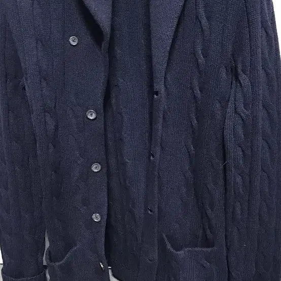 [BUNJANG] Polo Ralph Lauren Navy Cable Knit Cardigan / 폴로 랄프로렌 네이비 케이블 니트 가디건
