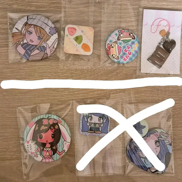 [BUNJANG] Kim Bu-rok Oisargu Pin Buttons, Dalbong Moody Club Glass Keyrings / 원가)) 김부록씨 오이살구 도미 핀버튼, 달봉 무디클럽 유리 키링 다꾸