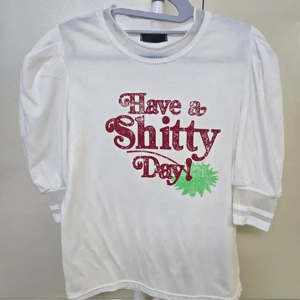 [BUNJANG] White Printing Short Sleeve T-Shirt / 화이트 프린팅 반팔 티셔츠